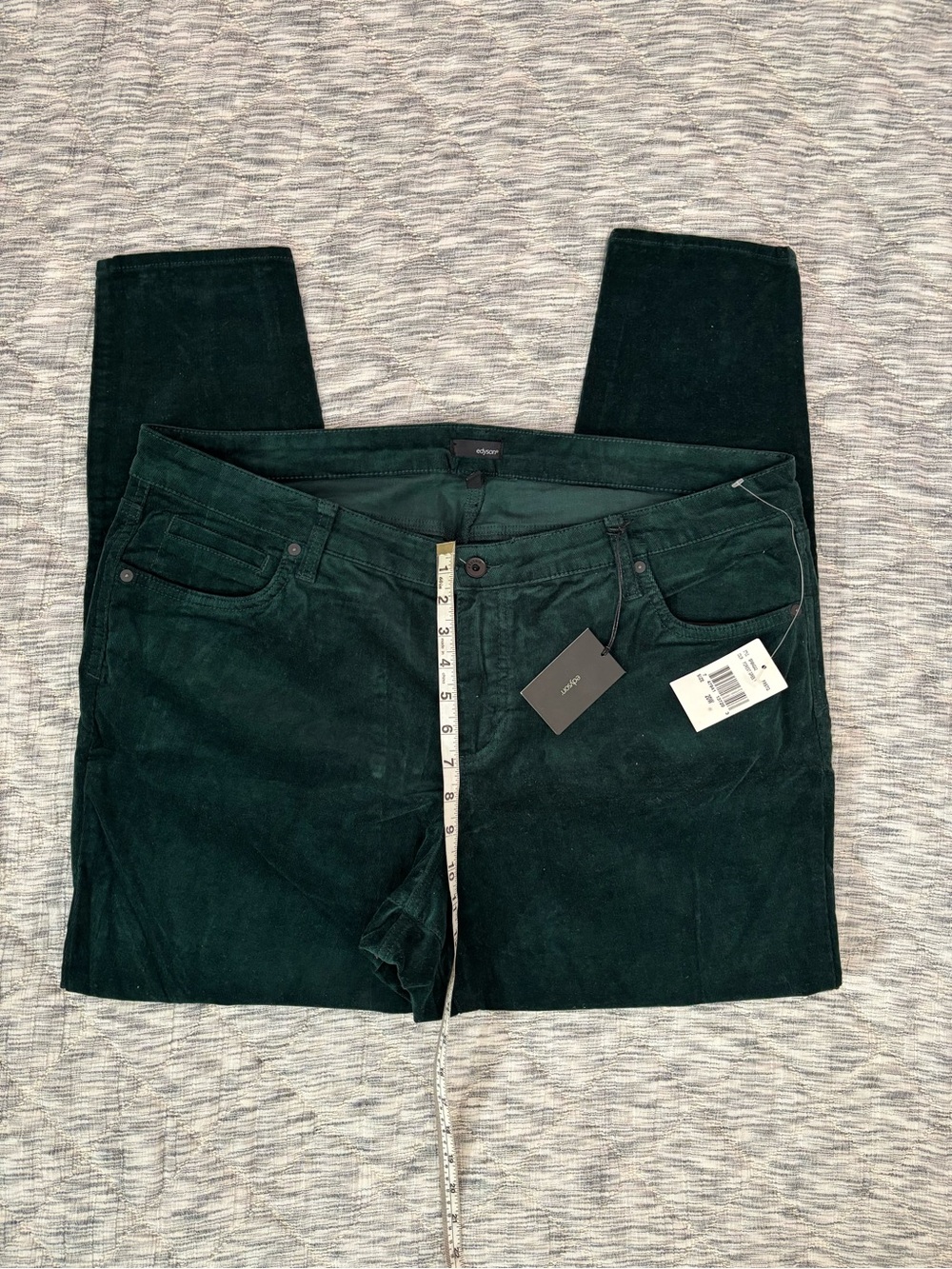 Edyson Hampton Skinny Corduroy Jeans In Forest Green Sz 20W NWT - - Picture 7 of 8